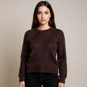Ann Taylor Brown Crew Neck Sweater